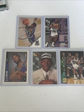 Lot of Ray Allen Milwaukee Bucks Rookie Basketball Cards